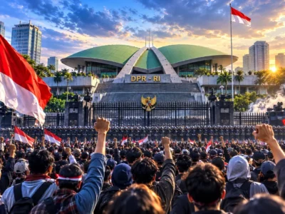 Ilustrasi Demo di DPR