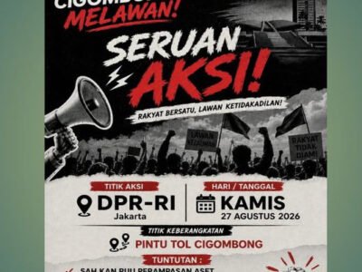 Aliansi Cigombong Melawan Bergerak ke DPR Besok, Bawa Tuntutan RUU Perampasan Aset hingga Konflik Agraria