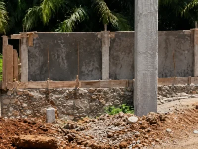 Pondasi Gedung Kopdes Merah Putih senilai Rp1,6 miliar di Tapanuli Tengah yang roboh