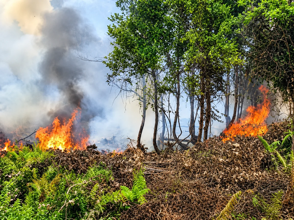 Kebakaran hutan dan lahan mengancam target FOLU Net Sink 2030 Indonesia.