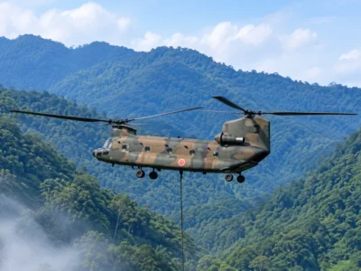 helikopter Chinook Jepang dikirim untuk membantu pemadaman karhutla di Indonesia