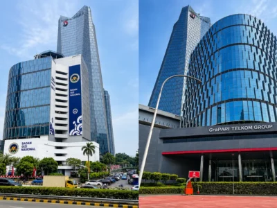 Gedung Graha Merah Putih Telkom di Gatot Subroto yang disebut bakal menjadi kantor BGN