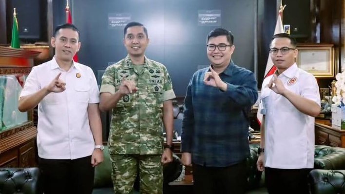 Silaturahmi Kajari dan Dandim, Ketua DPRD Kabupaten Bogor Tekankan Sinergi Lintas Sektor