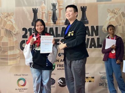 Membanggakan! Arini Angelina Lovly, Siswi SMAN 8 Bogor Sukses Sabet Medali Perak di Turnamen Catur Malaysia