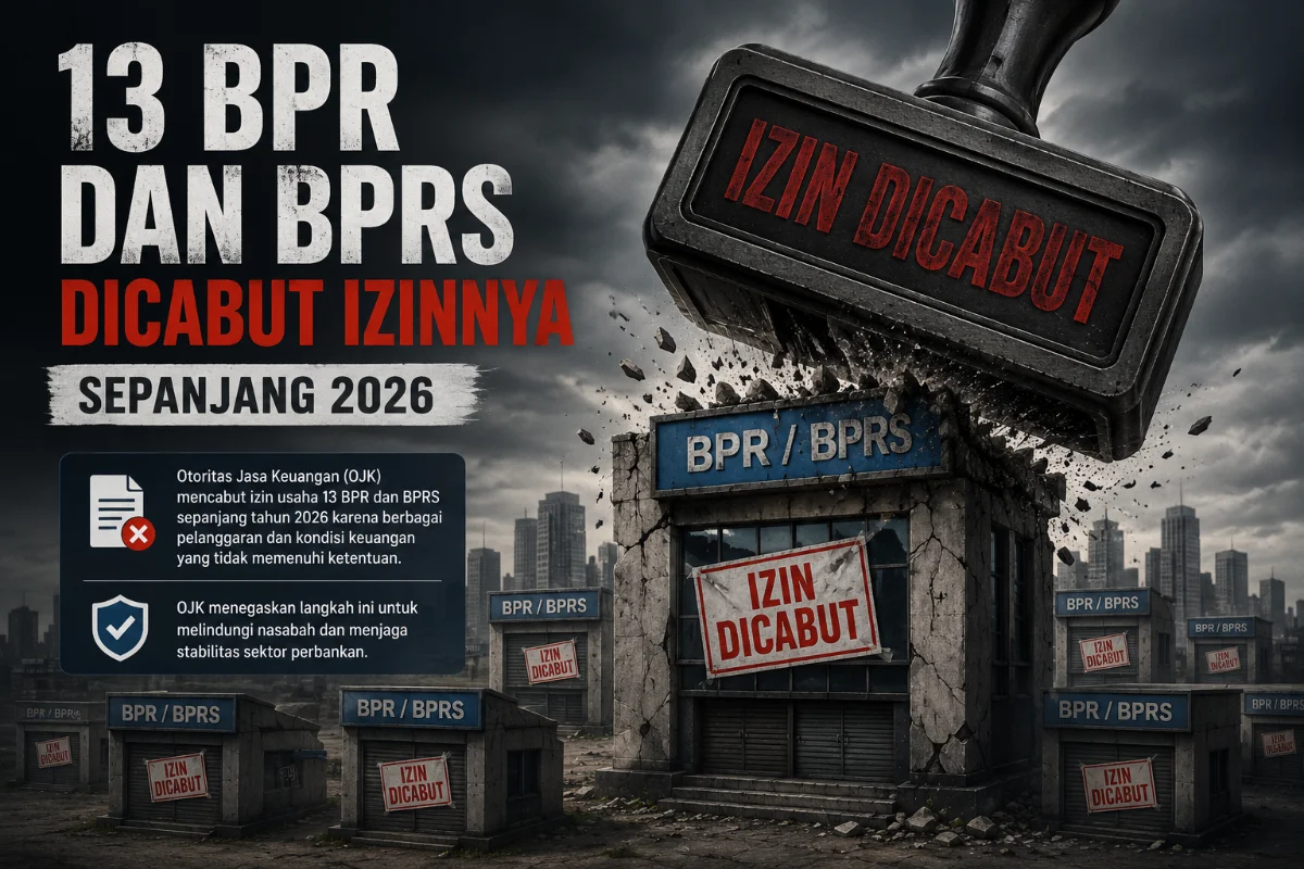 13 BPR dan BPRS dicabut izinnya sepanjang 2026