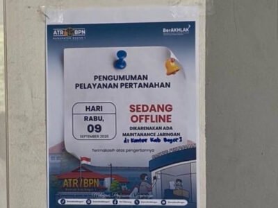 BPN Kabupaten Bogor Digeledah Polisi, Pelayanan Mendadak Offline! Warga Terpaksa Pulang