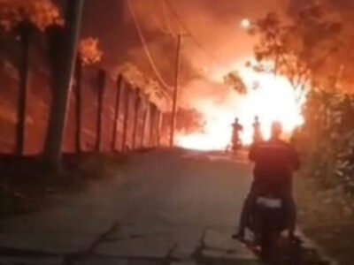 Lahan Bambu di Rumpin Terbakar Hebat: Api Membumbung Tinggi, 3 Jam Baru Bisa Dipadamkan